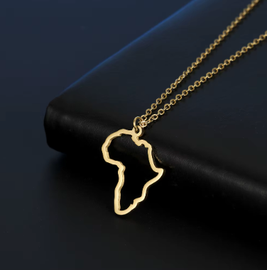Collier carte d'Afrique