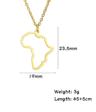 Collier carte d'Afrique