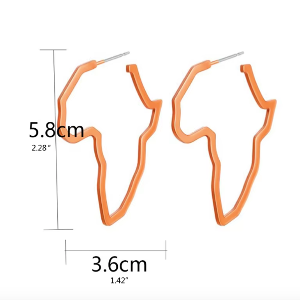 Boucle d'oreille Carte d'Afrique