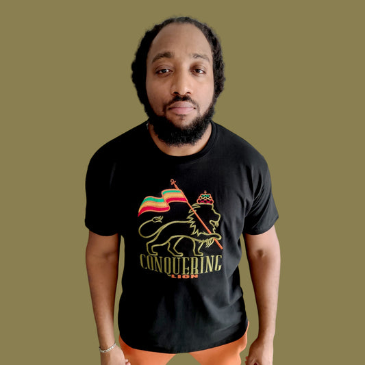 T-shirt Brodée Conquering Lion