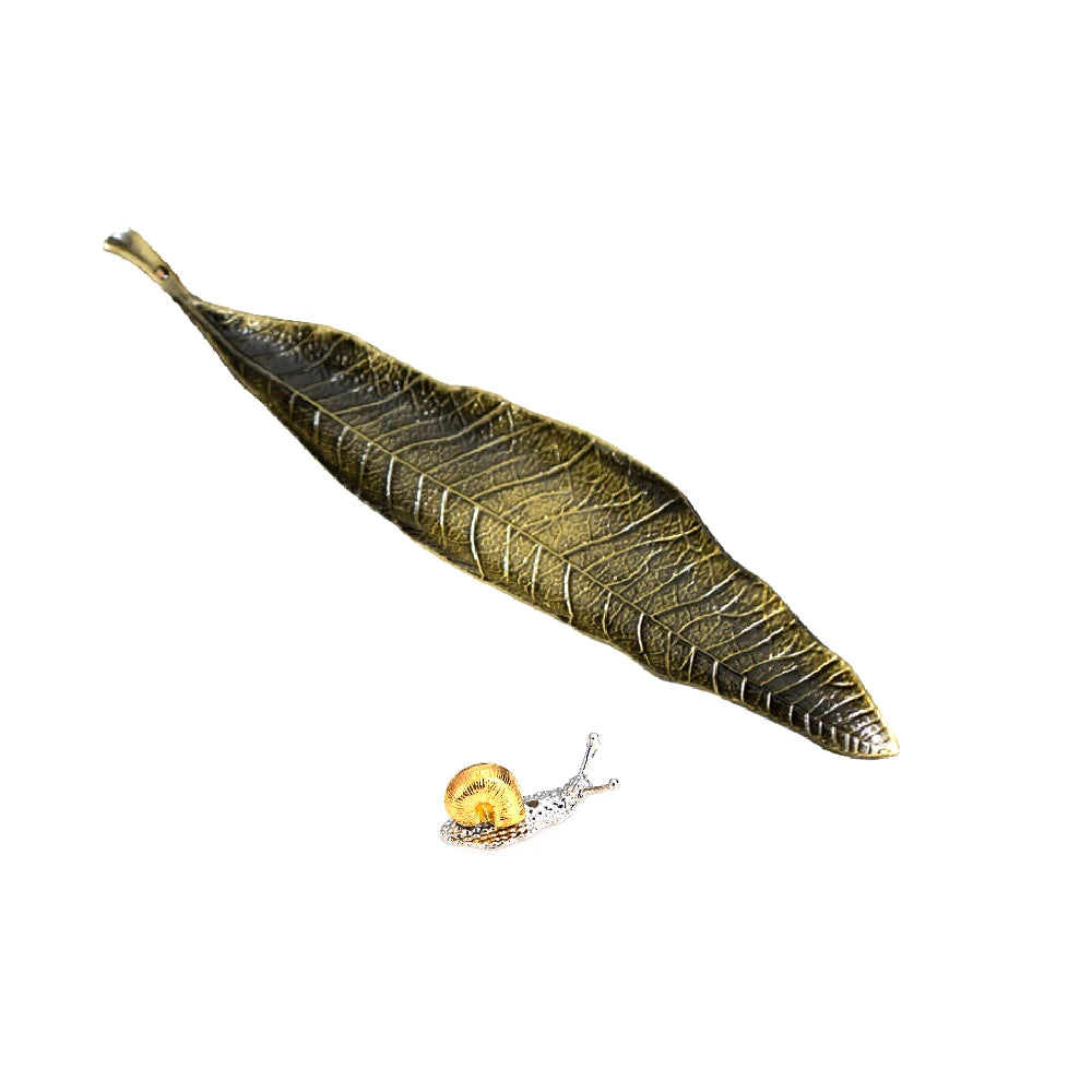 Porte encens feuille & escargot