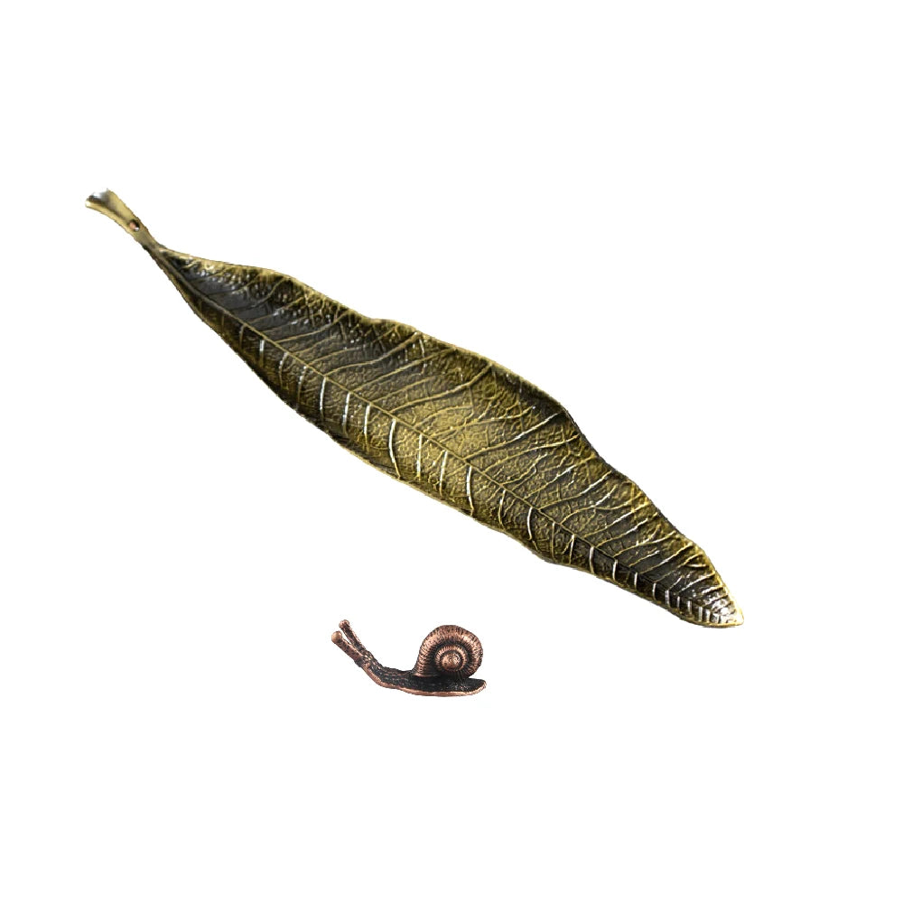 Porte encens feuille & escargot