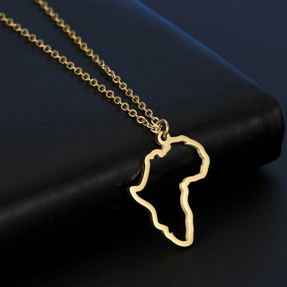 Collier carte d'Afrique