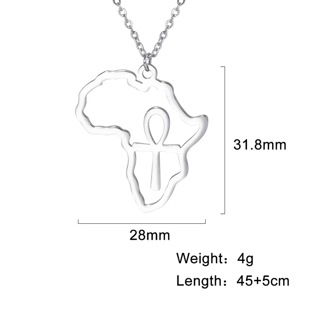 Collier carte d'Afrique