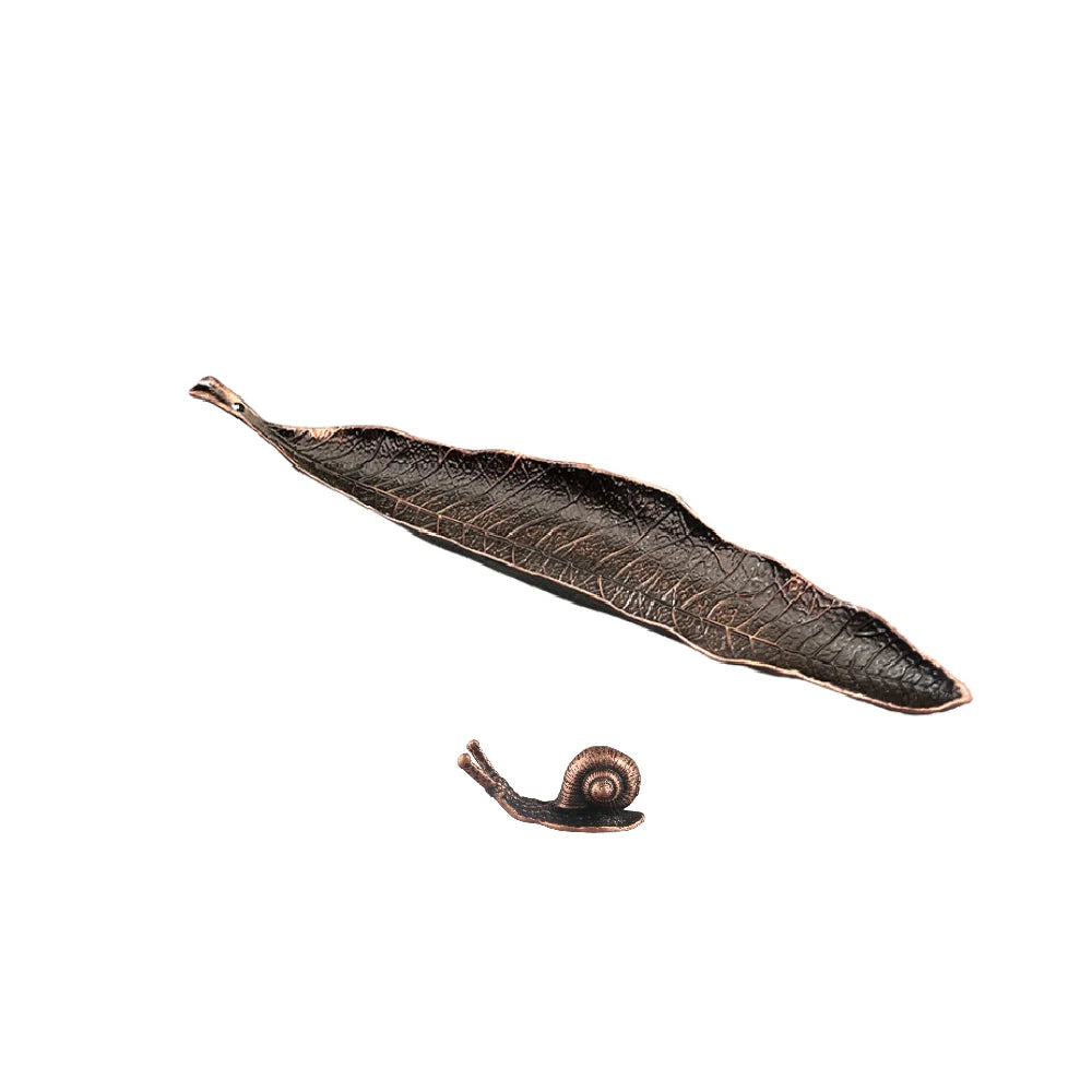 Porte encens feuille & escargot