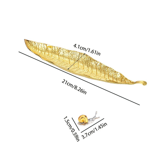 Porte encens feuille & escargot