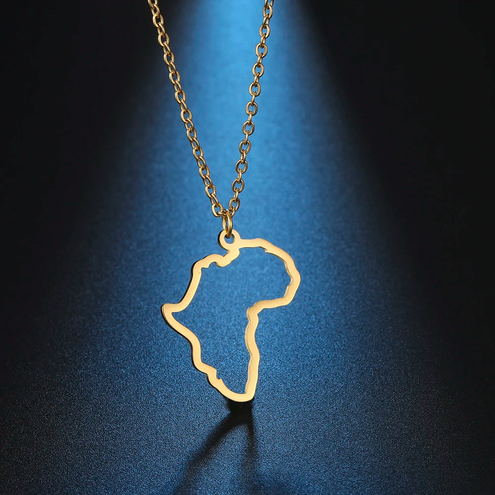 Collier carte d'Afrique