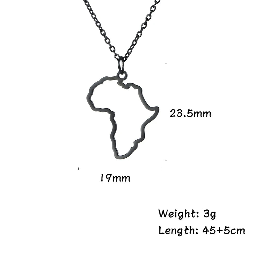 Collier carte d'Afrique