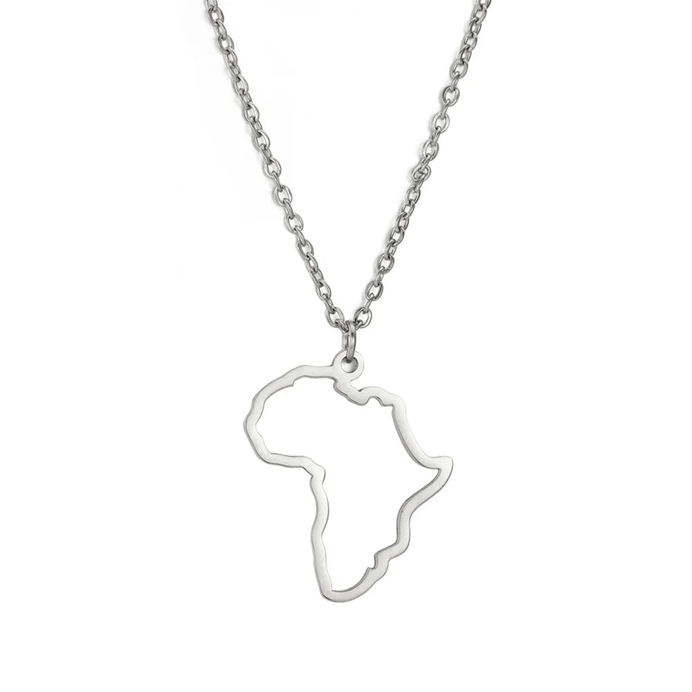 Collier carte d'Afrique
