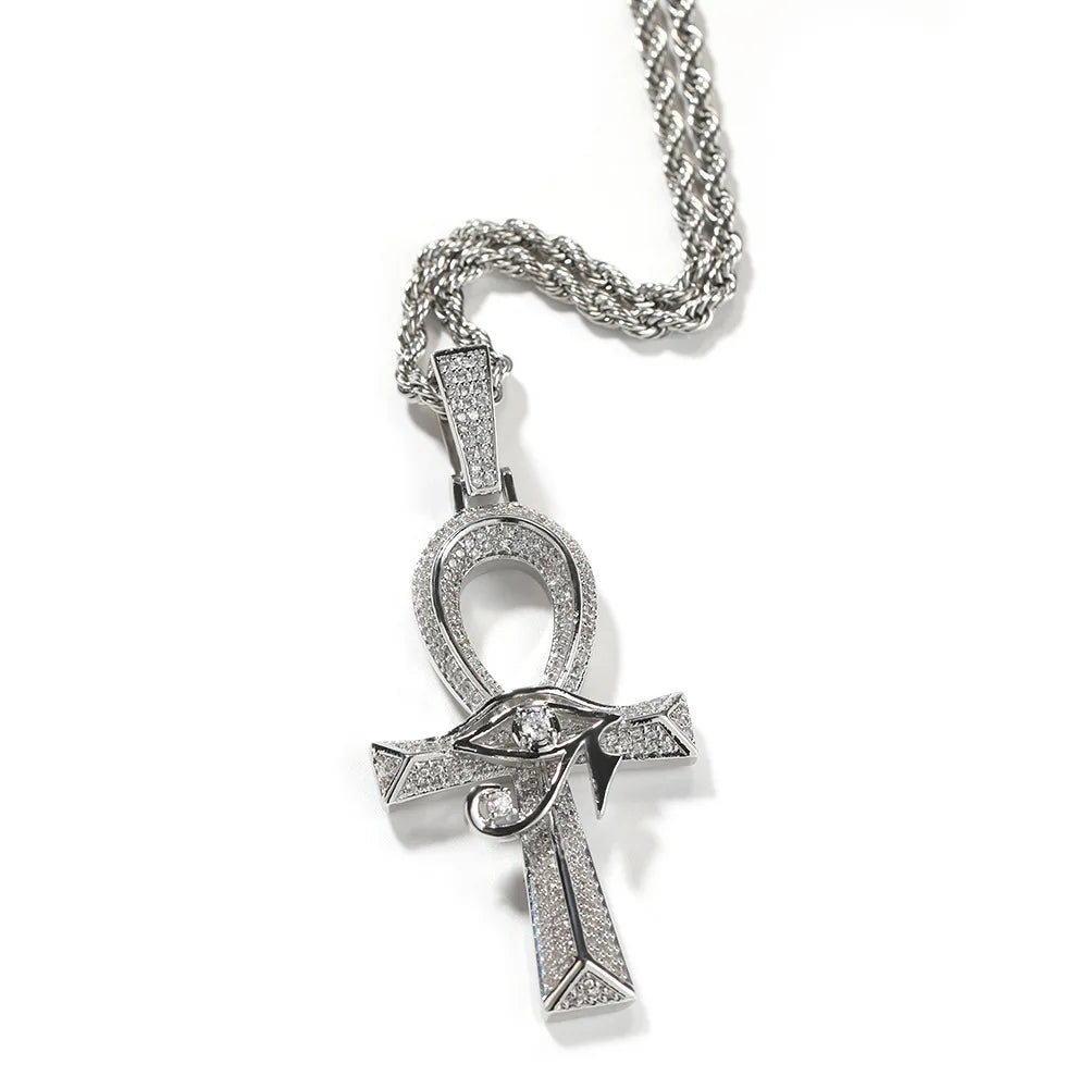 Collier croix Ankh œil d'Horus