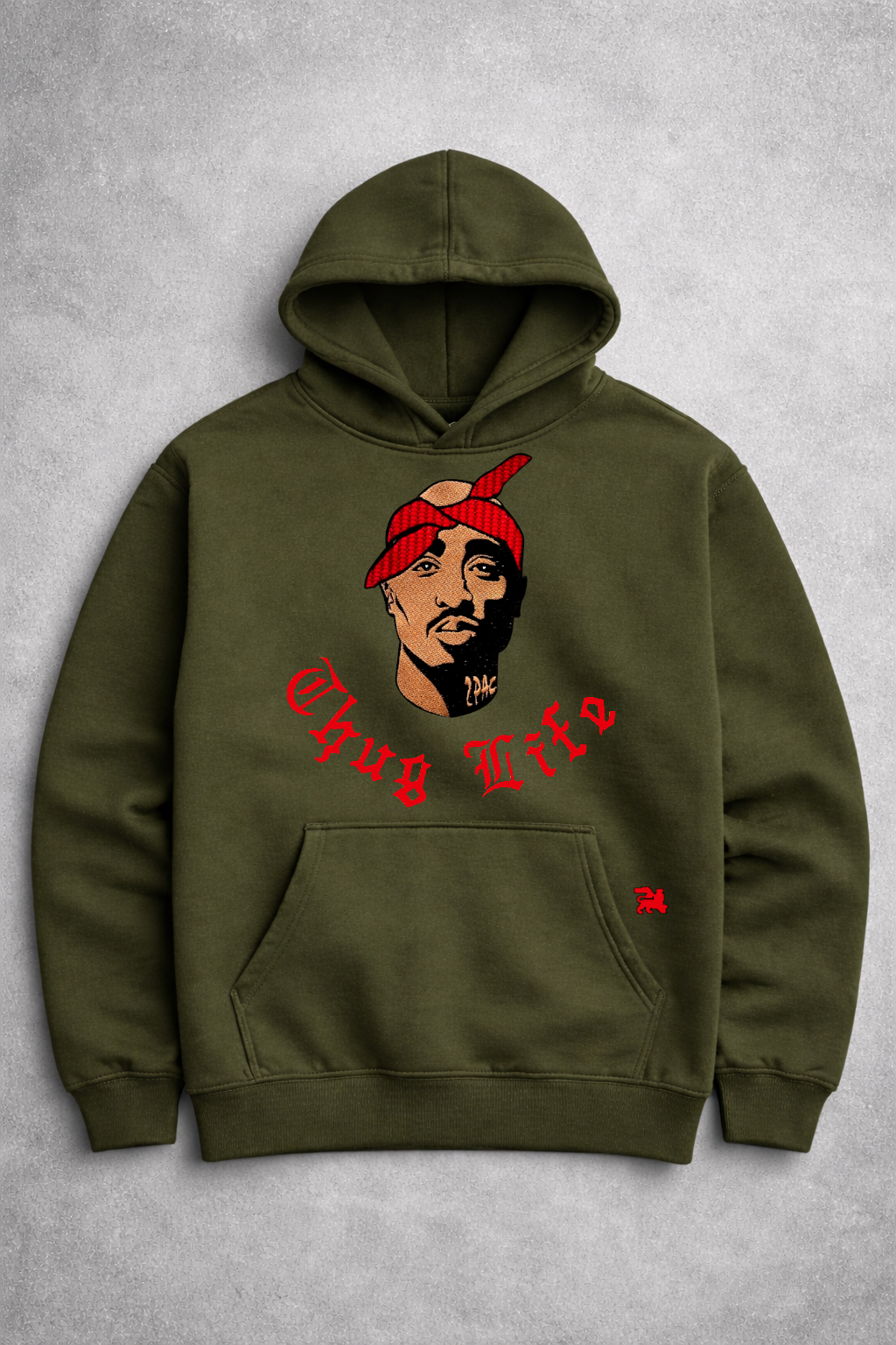 Sweat-shirt brodé Tupac