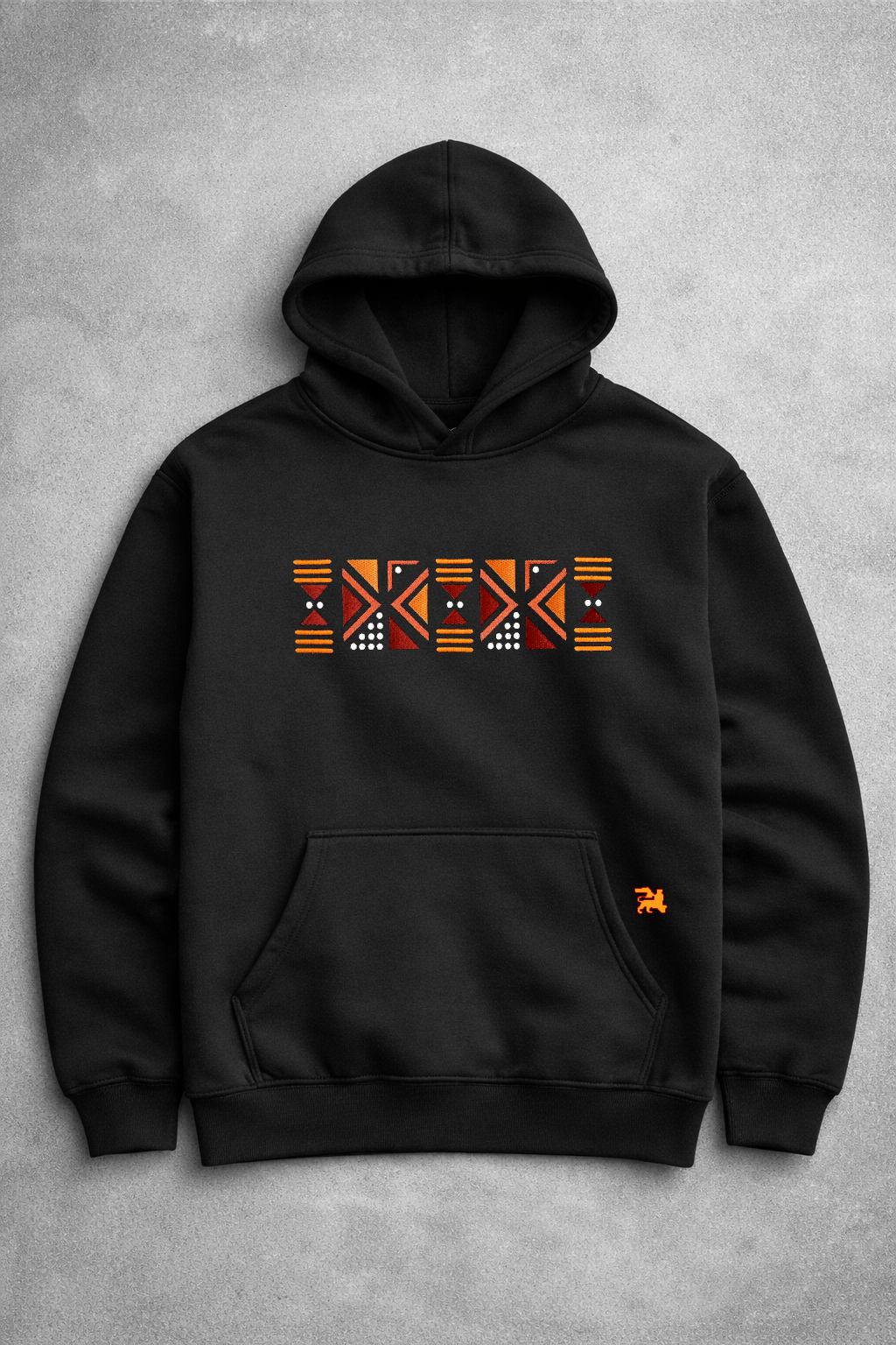 Sweat-shirt brodé Bogolan