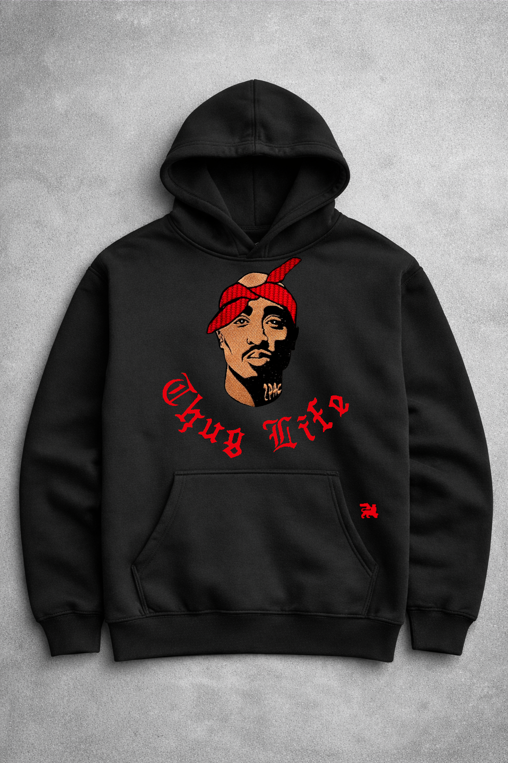 Sweat-shirt brodé Tupac
