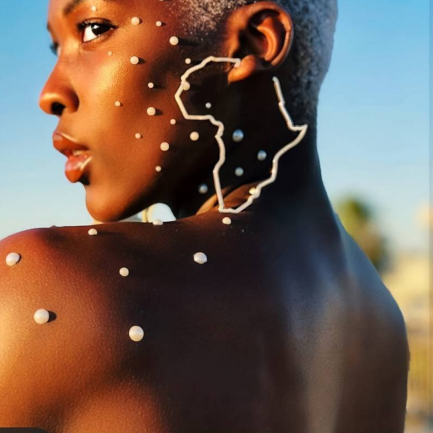 Boucle d'oreille Carte d'Afrique