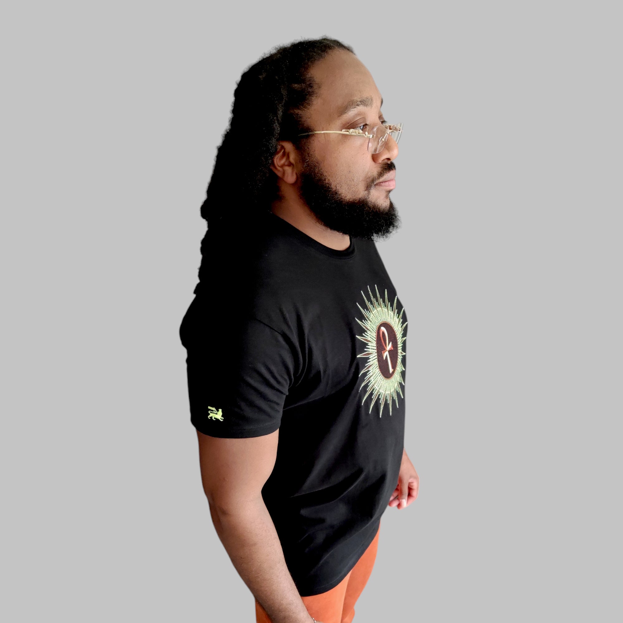 T-shirt Brodée Ankh Sun