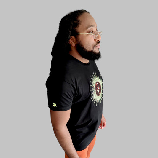 T-shirt Brodée Ankh Sun